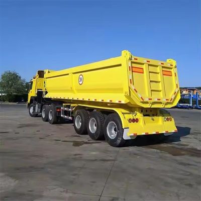 Camión de descarga de 30-100 toneladas Semi remolque hidráulico 3/4/5/6 Ejes Remolque trasero de descarga