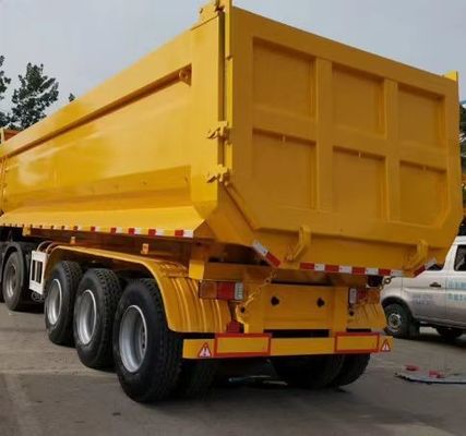 Camión de descarga de 30-100 toneladas Semi remolque hidráulico 3/4/5/6 Ejes Remolque trasero de descarga