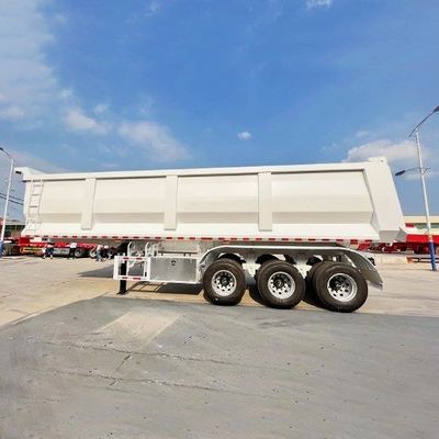 Directo de trabajo pesado 3 ejes 4 ejes 50-80 toneladas hidráulico tirador trasero de descarga semi remolque