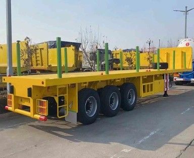 Semi remolque de columna lateral desmontable 3/4/5 Eje ideal para el transporte de contenedores de madera