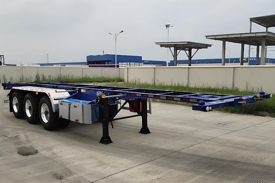 Wosheng 3 Eje Esqueleto Semirremolque Carga útil máxima 50 toneladas para el transporte de contenedores