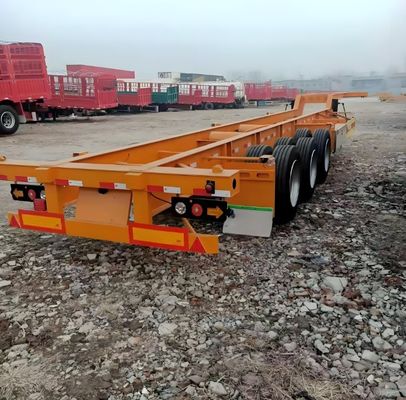 Wosheng 3 Eje Esqueleto Semirremolque Carga útil máxima 50 toneladas para el transporte de contenedores