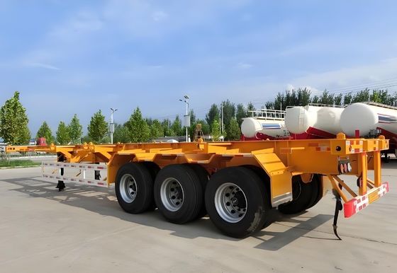Semi-remolque de esqueleto de acero de carga útil de 50 toneladas personalizable para transporte de contenedores