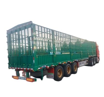 Semiremolque de estacas de acero para el transporte de ganado y vegetales