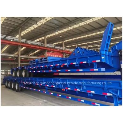Trailers de cama baja profesional personalizado Contenedor de 3 ejes Semi-trailer 16000x2500x1100mm
