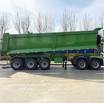 cilindro hidráulico de trabajo pesado de 3 ejes 45cbm 50cbm remolque trasero con inclinación en forma de U para camión