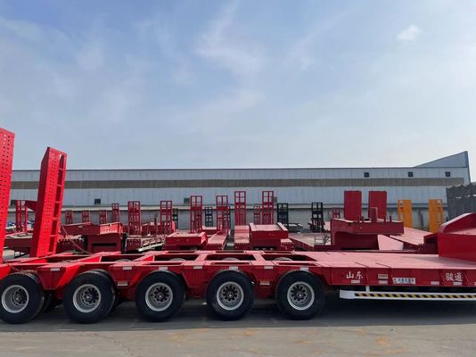 Trailers de cama baja profesional personalizado Contenedor de 3 ejes Semi-trailer 16000x2500x1100mm