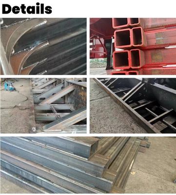 Sistema de frenado de doble línea de 80 toneladas de cabecera de cabina de madera semirremolque de cama plana para carga a granel