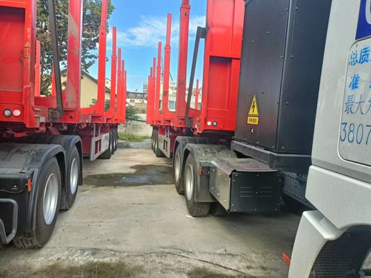 Logs de transporte y rebar con nuestra 3 Ejes de madera de cama plana Semi-remolque King Pin Opciones