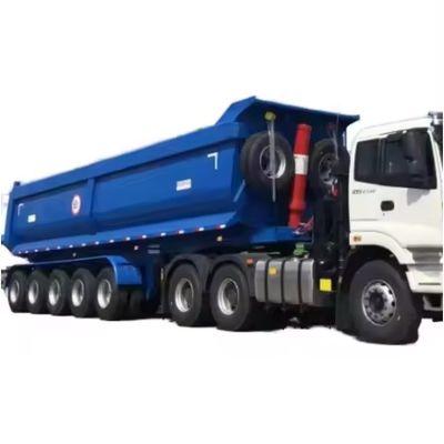 Requerimiento del cliente Tri Axle Tipper Trailer con diseño personalizado y eje de 13/16 toneladas
