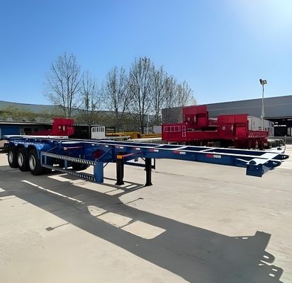 Chasis de contenedores de 3 ejes 40FT Semi camión de remolque esqueleto para el transporte de contenedores