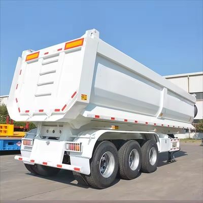 Requerimiento del cliente Tri Axle Tipper Trailer con diseño personalizado y eje de 13/16 toneladas