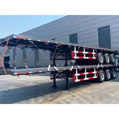 Venta 3/4 Eje 20T-80T Tare Peso de contenedor de cama plana Semirremolque para dentro del presupuesto