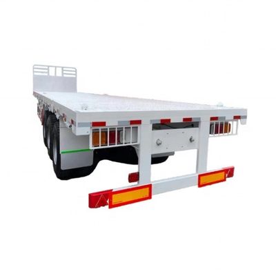 Sistema de frenado de doble línea para contenedores de 40 pies de utilidad Semi-remolque de cama plana 12R22.5 neumático