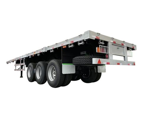 Sistema de frenado de doble línea para contenedores de 40 pies de utilidad Semi-remolque de cama plana 12R22.5 neumático