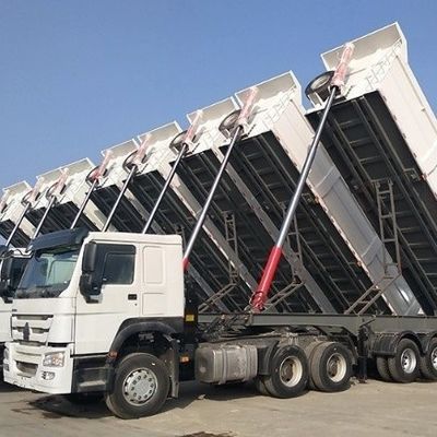 3/4/5 Ejes traseros Semi remolque de descarga remolque remolque remolque remolque con viga principal de acero