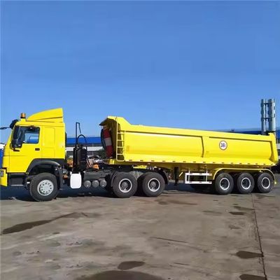 Remolque de camión de 3 ejes Remolque trasero de tipo U con material de acero y diseño en U