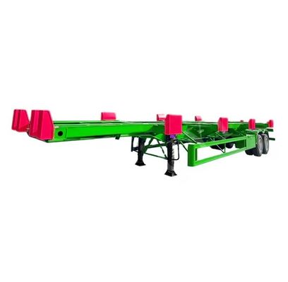 Rayo principal Q345B Altura 500 mm Contenedor esqueleto semirremolque para puerto de transporte de carga