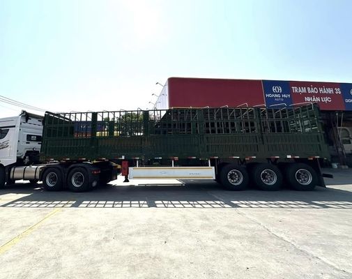 Semi-remolque de carga de cerca de caída lateral alta con tren de aterrizaje de carga pesada de 28 t SAF de dos velocidades