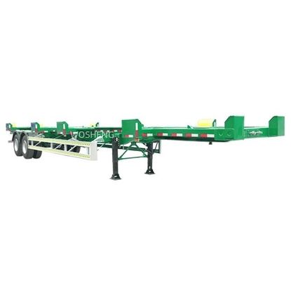 Semi remolque de esqueleto de 2 ejes 20FT 40FT personalizable para el transporte de contenedores de 40 pies