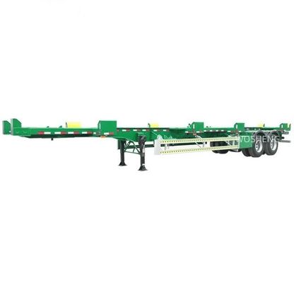 Semi remolque de esqueleto de 2 ejes 20FT 40FT personalizable para el transporte de contenedores de 40 pies