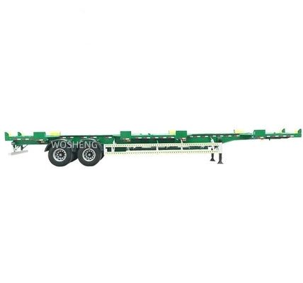 Semi remolque de esqueleto de 2 ejes 20FT 40FT personalizable para el transporte de contenedores de 40 pies