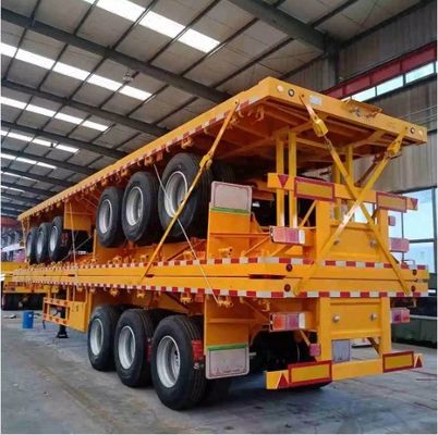 Remolque de contenedores de 40 pies de gran capacidad con 3 ejes y tamaño 12400x2610x1550mm
