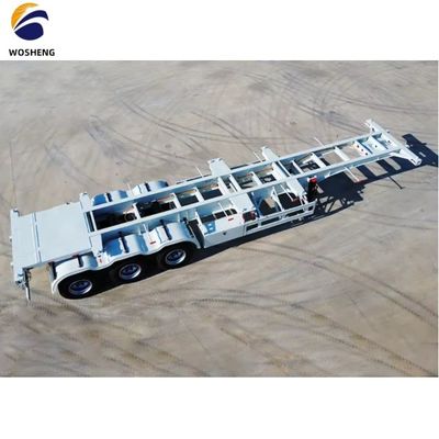 Petición del cliente Semi remolque de esqueleto de contenedores de 40 pies para necesidades de transporte de contenedores