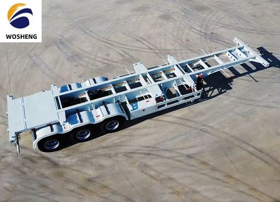 Petición del cliente Semi remolque de esqueleto de contenedores de 40 pies para necesidades de transporte de contenedores
