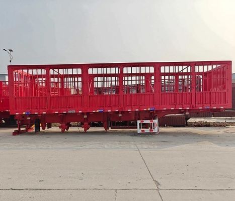 3/4 Eje 40-100 toneladas Pared lateral de utilidad Ganadería Cercas de vegetales Semirremolque para granja