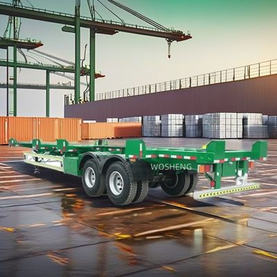 Semirremolques de esqueleto de acero de 28 toneladas/pc para el transporte de contenedores en puerto