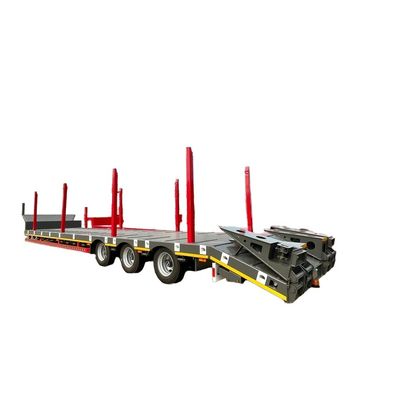 Semirremolque de lecho bajo para el transporte de madera y acero en Rusia Mercado 13/16/20 toneladas Eje
