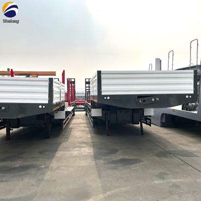 Semirremolque de lecho bajo para el transporte de madera y acero en Rusia Mercado 13/16/20 toneladas Eje