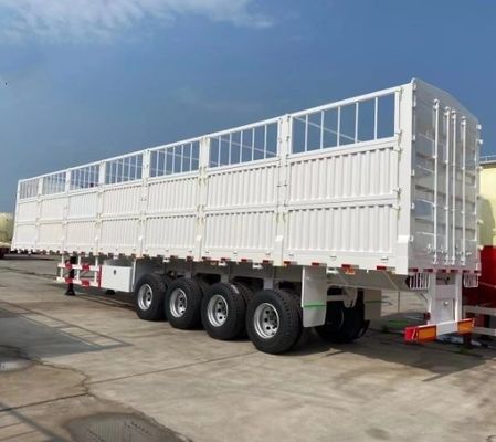 Suspensión AIR/Suspensión mecánica personalizada 3/4 Eje 50-100Ton High Fence Trailer
