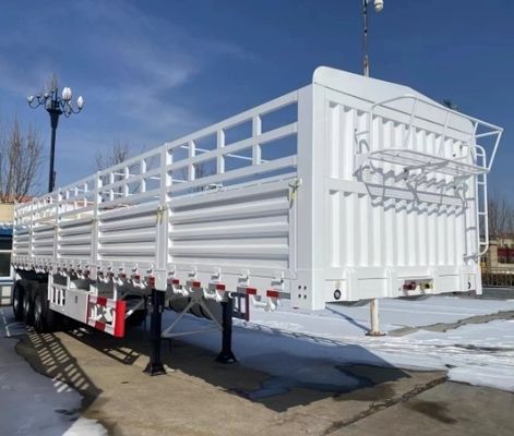 Suspensión AIR/Suspensión mecánica personalizada 3/4 Eje 50-100Ton High Fence Trailer