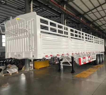 Suspensión AIR/Suspensión mecánica personalizada 3/4 Eje 50-100Ton High Fence Trailer