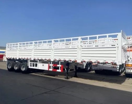 Suspensión AIR/Suspensión mecánica personalizada 3/4 Eje 50-100Ton High Fence Trailer
