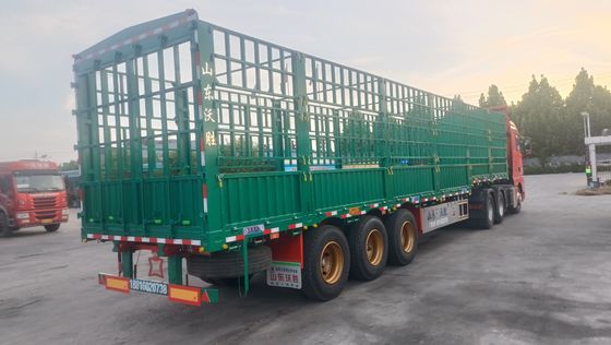 Semi-remolque de acero de 40 a 80 toneladas para el transporte de animales y mercancías