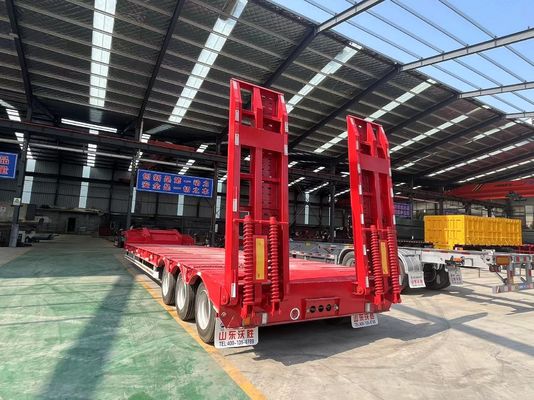 Remolque de lecho bajo con suspensión mecánica o aérea para el transporte de excavadoras de 60-120 toneladas