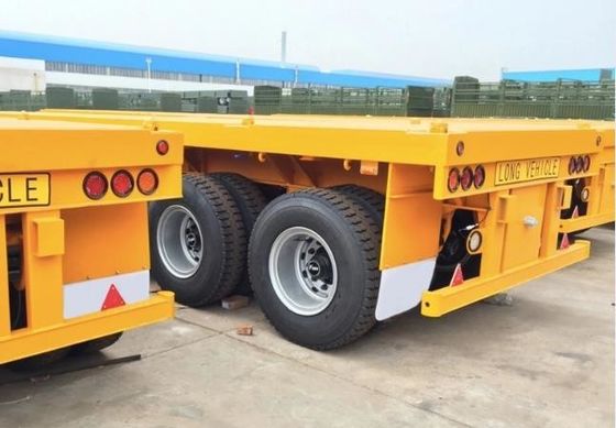 Carga útil máxima 20T-80T 40 Ft 2 3 Ejes Semirremolque de cama plana para transporte de larga distancia