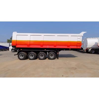 3 4 Ejes Transporte de piedra arenisca Hidráulica Minería de rocas Deslizador trasero Semi remolque para la construcción