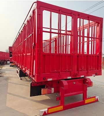 80T Remolque cerrado con pared lateral para el transporte de mercancías a granel