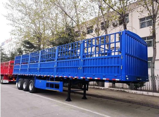 80T Remolque cerrado con pared lateral para el transporte de mercancías a granel