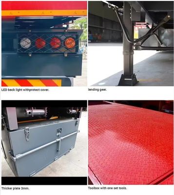 Semirremolques de 3 ejes y 4 ejes semirremolques de piso plano para el transporte de materiales de construcción