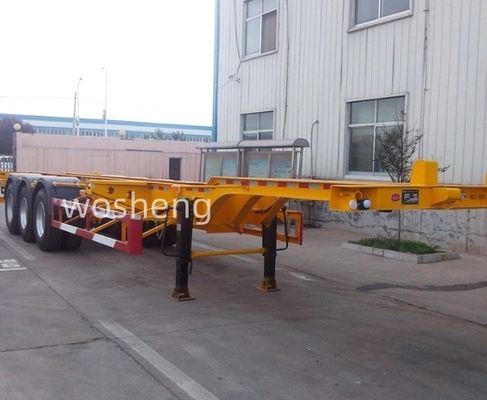 Semiremolque de esqueleto expandible con resorte de hojas de 28 toneladas/pc para el transporte de contenedores flexibles