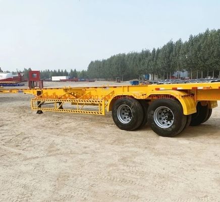 Transporte de contenedores de 40 pies hecho fácil Esqueleto Semirremolque con cerraduras de contenedores