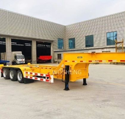 Transporte de contenedores de 40 pies hecho fácil Esqueleto Semirremolque con cerraduras de contenedores