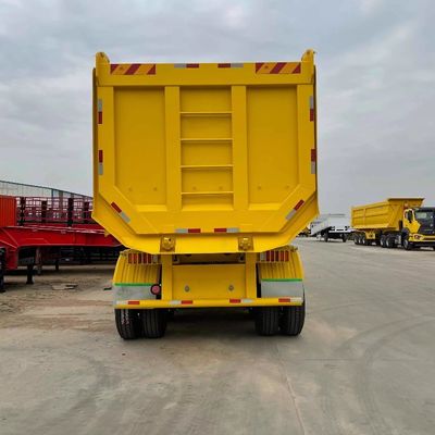 40 Cubicos en forma de U 3 Ejes 4 Ejes Final de descarga de remolque hidráulico trasero descarga de semirremolques