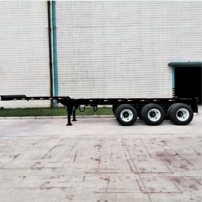 Q345B Vía principal 3 ejes 50t Esqueleto Semirremolque para chasis de contenedores 40 45 48 53FT