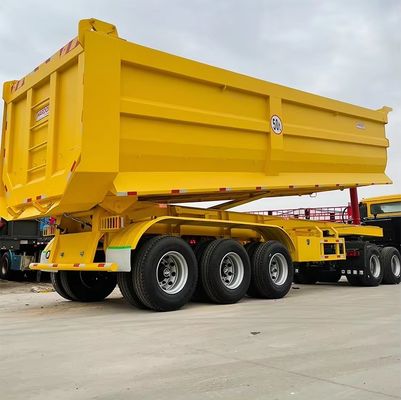 Semi remolque de 40 metros cúbicos de 3 ejes en forma de U para materiales de construcción
